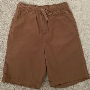 Boys Brown Drawstring Casual Shorts